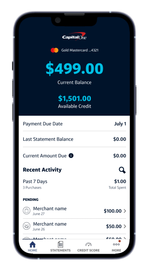Capital One Bank Mobile App