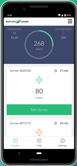 Survey Junkie App