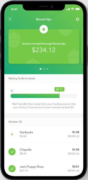 Acorns app