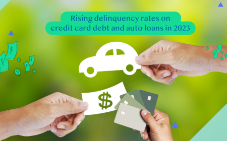Rising delinquency rates on credit card debt and auto loans in 2023